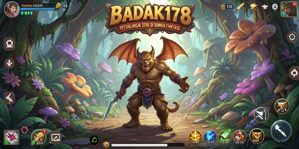Tampilan menarik gameplay petualangan di dunia BADAK178.