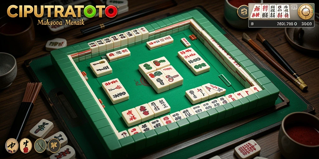 Screenshot menunjukkan gameplay <strong>CIPUTRATOTO</strong> saat mencocokkan ubin Mahjong.
