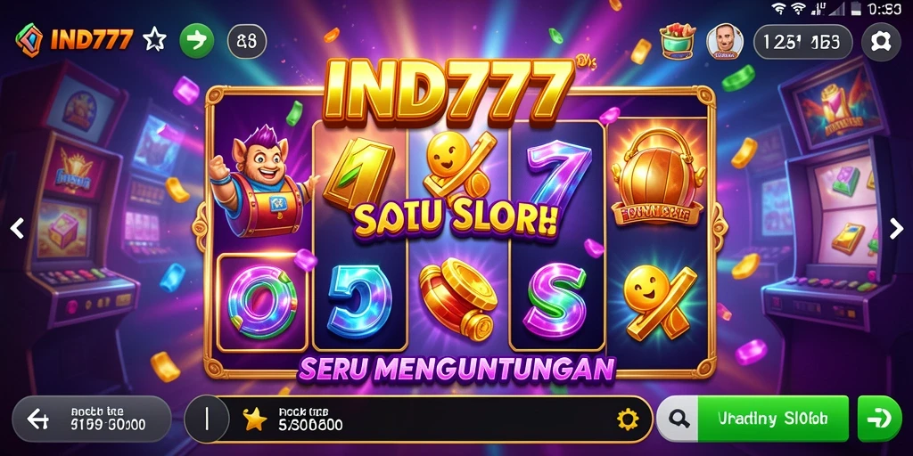 Screenshot IND777 menampilkan gameplay Slot yang menegangkan dan mengasyikkan.