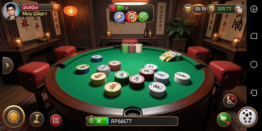 Tampilan gameplay QiuQiu yang menegangkan di RP6677.